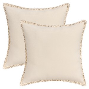 REGALWOVEN Fade-Resistant Modern Soft Solid Cushion Cases 2 Pcs - 1 of 4