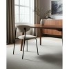 HomeRoots Cream and Black Upholstered Fabric And Metal Open Back Dining Side Chair - 2 of 4
