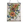 Chloe Lighting Sunflower Animal Tiffany-Glass Window Panel 24" Tall - 2 of 3