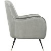 Noelle Velvet Retro Mid Century Accent Chair  - Light Grey - Safavieh - image 4 of 4