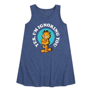 - Garfield - Ignoring You Graphic Sleeveless Aline Dress - 1 of 3