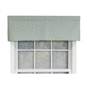 RLF Home Towers Tailored 100% Cotton with Fully Lined 3" Rod Pocket Valnance for Windows 50" x 14" Turquoise - 1 of 4