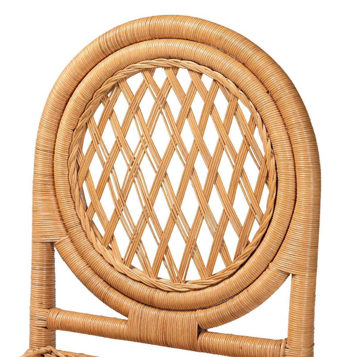 bali & pari Oxford Round Back Rattan Counter Stool Light Honey - thumbnail 3