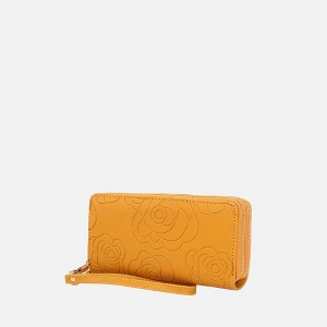 MKF Collection Ellie Genuine Leather Flower-Embossed Women’s Wristlet Wallet by Mia K - 1 of 4