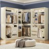 Aheaplus 72"-108" Closet System with Drawers and Hanging Rods, Freestanding Walk-in Closet Organizer System - 2 of 4