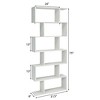 Costway 2 PCS 6 Tier S-Shaped Bookshelf Storage Display Bookcase Z-Shelf - image 3 of 4