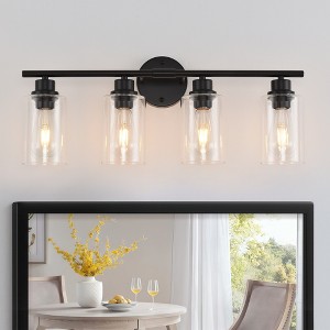 BAOURE Modern Vanity Light, Bathroom Light Fixtures for Expansive Bathrooms, Wall Lamp with Clear Glass for Mirror, Living Room - 1 of 4