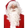 HalloweenCostumes.com One Size Mens Santa Claus Wig and Beard Set, White - 2 of 2