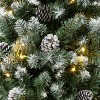 National Tree Company First Traditions Pre-Lit LED Snowy Oakley Hills Artificial Christmas Tree Warm White Lights - 2 of 4