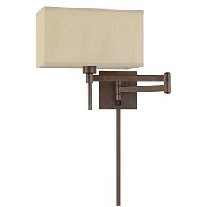 Cal Lighting WL-2930-RU Transitional One Light Swing Arm Wall Lamp from Robson Collection in Bronze/Dark Finish, 26.00 inches - 1 of 3