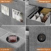 Sleeper Sofa, 84 Inch Sofa Bed with 2 Charging Ports, L Shaped Couch with 2 Storage Armrest and 2 Cup Holders, 2 Charging Ports - 4 of 4