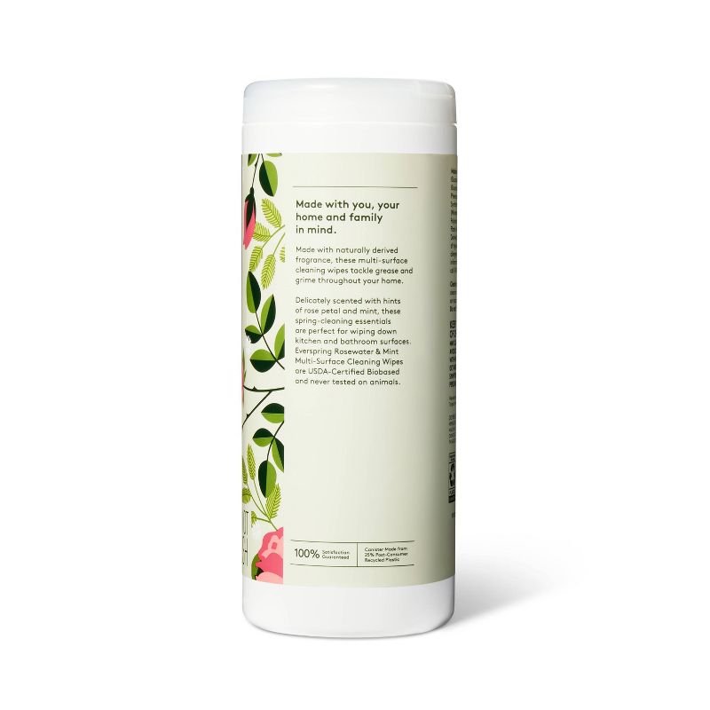 Rosewater &#38; Mint Wipes - 35ct - Everspring&#8482;, 4 of 5