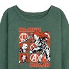 Women's - Marvel - Black Widow Grid Lightweight French Terry Wide Neck Long Sleeve Shirt - 2 of 4