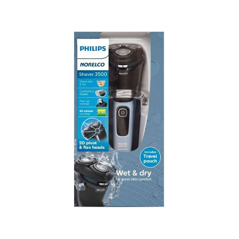 Philips Norelco Wet &#38; Dry Men&#39;s Rechargeable Electric Shaver 3500 - S3212/82, 3 of 12