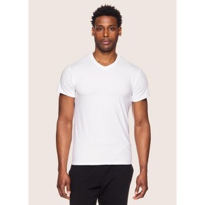 RBX Active Men's Ultra Soft V-Neck Undershirts 2-Pack, Moisture Wicking Short Sleeve T-Shirts with Four-Way Stretch - 1 of 3