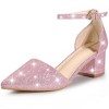 Perphy Women's Glitter Pointed Toe Chunky Heel Dress Pumps - 2 of 4
