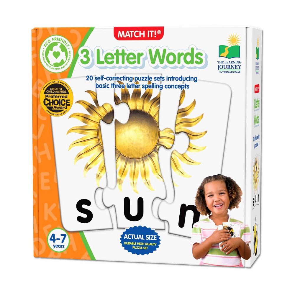 The Learning Journey International Match It! - 3 Letter Words Board Game
