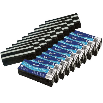 Pacon Premium Chalk & Whiteboard Eraser 5" Black and White Pack of 12 CK-2021-12