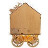 Kurt Adler 18.9-Inch Battery-Operated Light Up Musical Wood Wagon with Santa and Christmas Village Scene - 4 of 4