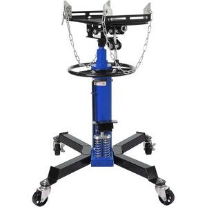 Hydraulic Transmission Jack, 1322 LBS Adjustable Telescoping, 33.8"-72.8" High Lift Transmission Jacks, Foot Pedal & 360° Swivel Wheels - 1 of 4