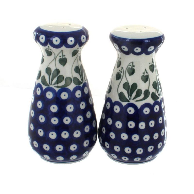 Blue Rose Polish Pottery 528-977 Ceramika Salt & Pepper Shakers, 1 of 2