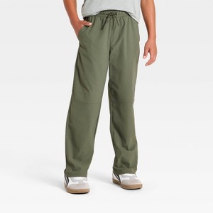 Boys' Active Straight Leg Pants - All In Motion™ Olive Green XL