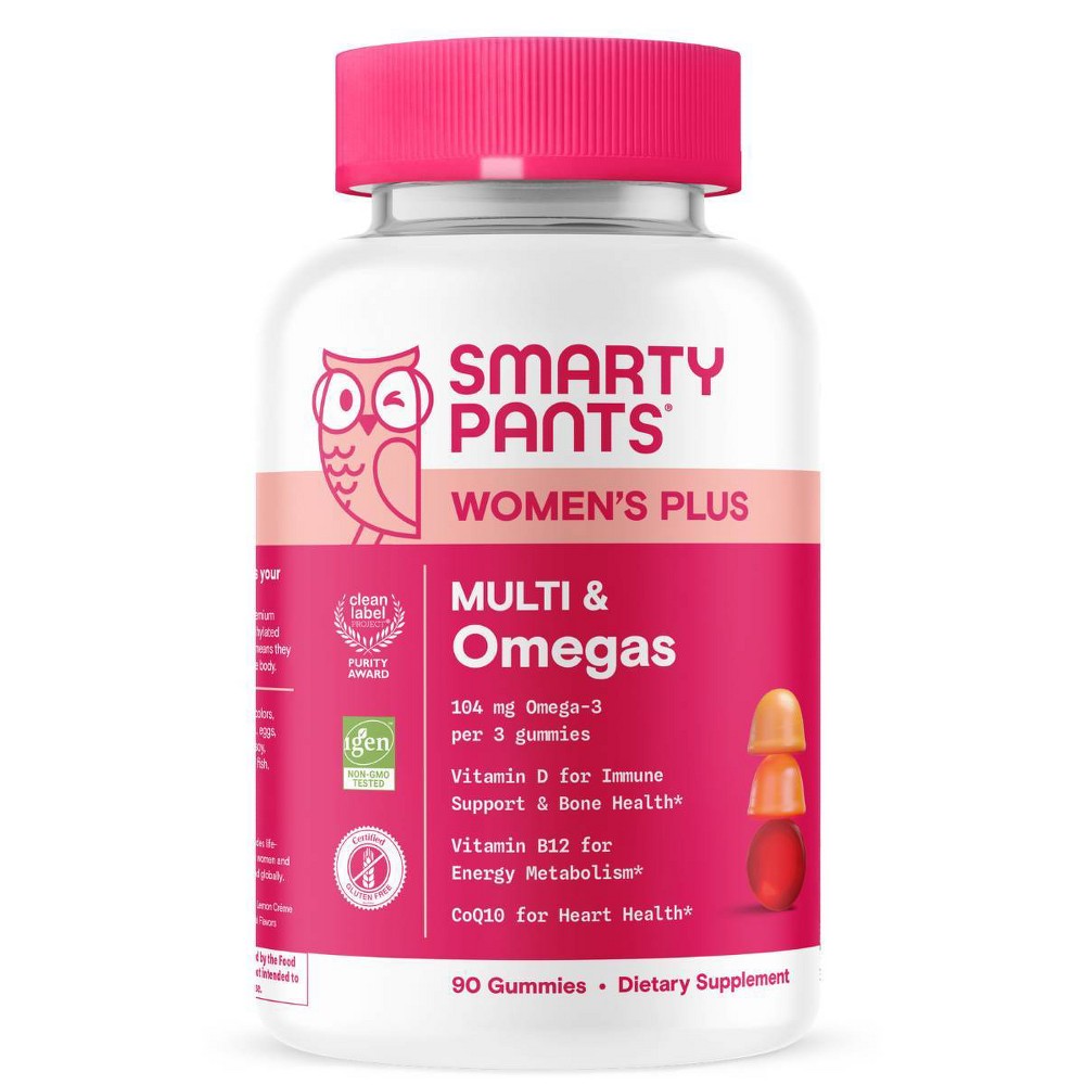 SmartyPants Women's Plus Multivitamin & Omegas Gummies with Vitamins C, D3, B12 & Zinc - 90ct