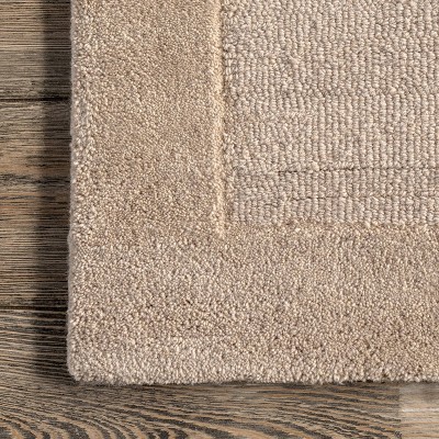 Beige Handmade Wool 4' x 6' Tufted Area Rug
