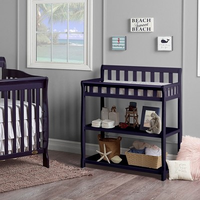 Navy Pinewood 2-in-1 Changing Table with Safety Strap