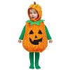 Joyfy Halloween Baby Boys Girls Pumpkin Costume, Furry Pumpkin Costume Hood Outfit for Infant Halloween Dress Up Pumpkin Party - 3 of 4
