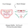 Big Dot of Happiness Floral Let's Par-Tea - Diaper Shaped Raffle Ticket Inserts - Garden Tea Party Baby Shower Diaper Raffle Game - Set of 24 - 2 of 4