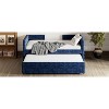 Sapphtopaz Twin Size Upholstered Bed Frame, Space-Saving Daybed with Trundle & 3 Drawers for Guest Rooms, Living Rooms & Small Spaces - 3 of 4