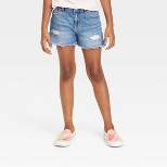 Girls' Cut-Off Jean Shorts - Cat & Jack™ Medium Wash