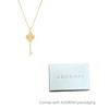 Adornia 14k Gold Plated Pave Clover Key Pendant Necklace - 3 of 3