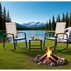CuisinSmart 3 Pcs Conversation Sets Patio Furniture, Small Patio Furniture Set with Glass Side Table + 2 Chairs, for Backyard Garden Balcony - 3 of 4