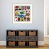 33" x 33" Beach Huts by Jenny Frean Wood Framed Wall Art Print - Amanti Art: Coastal Decor, Seaside Imagery - 4 of 4
