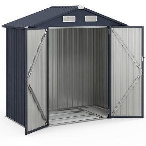 Costway 6.3' x 3.5' Outdoor Storage Shed with Base Floor 4 Vents Waterproof & Windproof - 1 of 4