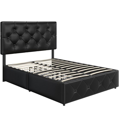 Yaheetech Full Storage Bed Frame With 4 Storage Drawers And Usb Ports ...