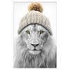 Trends International Sasha - Lion In Winter Framed Wall Poster Prints - 2 of 4