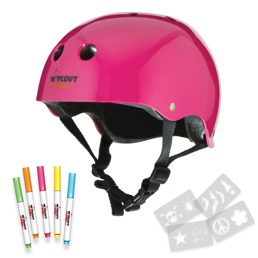 Wipeout Dry Erase Multisport Helmet Neon Pink 8+