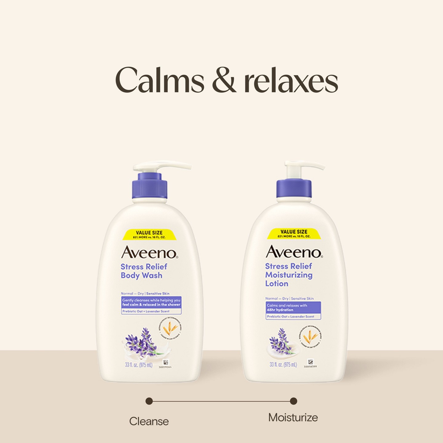 Гель для душа Aveeno Stress Relief с лавандой и ромашкой, 33 oz, цвет: Лавандовый — фото 8