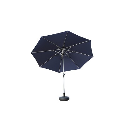 DOMETOUR 9FT Patio Umbrella, Outdoor Umbrella with Tilt, Crank, UV Protection, Waterproof, 8 Sturdy Ribs for Garden, Deck, Backyard, Pool (Navy Blue)