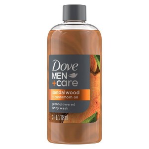Dove Men+Care Body Wash - Trial Size - Sandalwood Naturals - 3oz