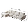 130'' Fabric Modular L-Shaped Sectional Sofa with Ottoman, Free Combination and Oversized Design - 4 of 4