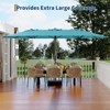 15ft Large Patio Umbrella，Rectangular Patio Umbrella with Crank Handle, UV Protection for Outdoor Market, Backyard, Pool - 3 of 4