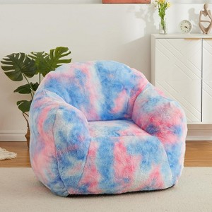Bean Bag Chair,Bean Bag Sofa with Sponge Filler, Large Beanbag Sofa Chair with Backrest and Armrest, Soft Fluffy Reading Chair, Lazy Sofa - 1 of 4