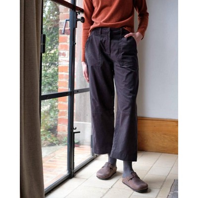 Women's Margate Relaxed Trousers In Thin Cord Dove Grey - BIBICO