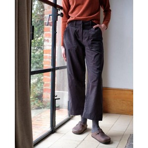 Women's Margate Relaxed Trousers In Thin Cord Dove Grey - BIBICO - 1 of 4