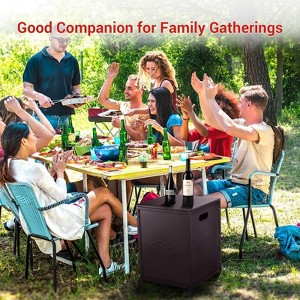 Propane Tank Cover Table, Hideaway Table for Gas Fire Pits - 20 Lbs Propane Tank Storage Side Table - 1 of 4