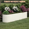 COZONY Galvanized Raised Garden Bed, Tall Metal Planter Box for Vegetables, Flowers and Herbs - 4 of 4